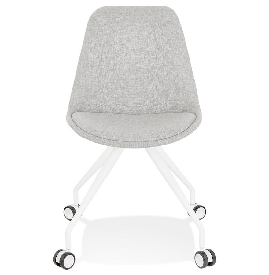 Kokoon Design SNAP' Office Chair On Casters In Gray Fabric With White Metal Structure
