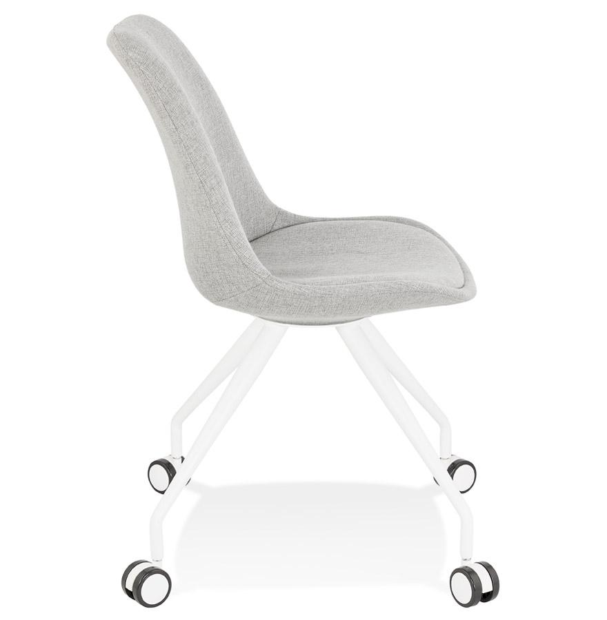 Kokoon Design SNAP' Office Chair On Casters In Gray Fabric With White Metal Structure