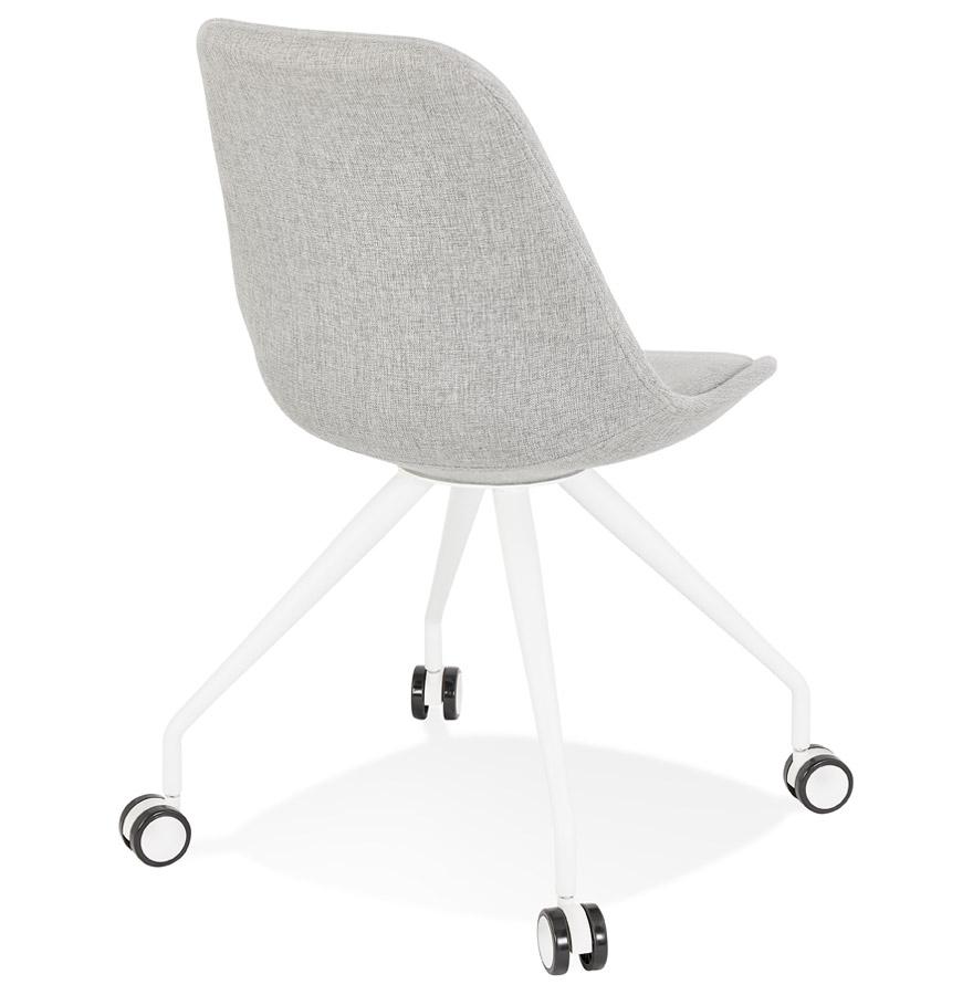 Kokoon Design SNAP' Office Chair On Casters In Gray Fabric With White Metal Structure
