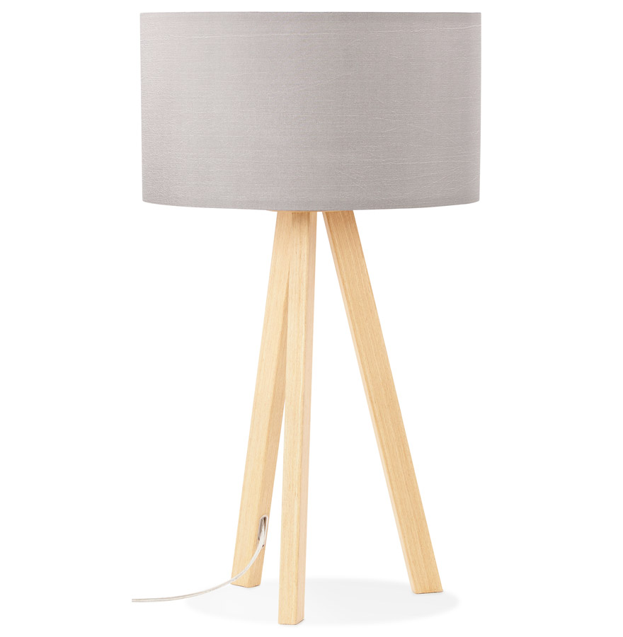 kokoon design SPRING MINI' tripod table lamp with gray Scandinavian-style lampshade
