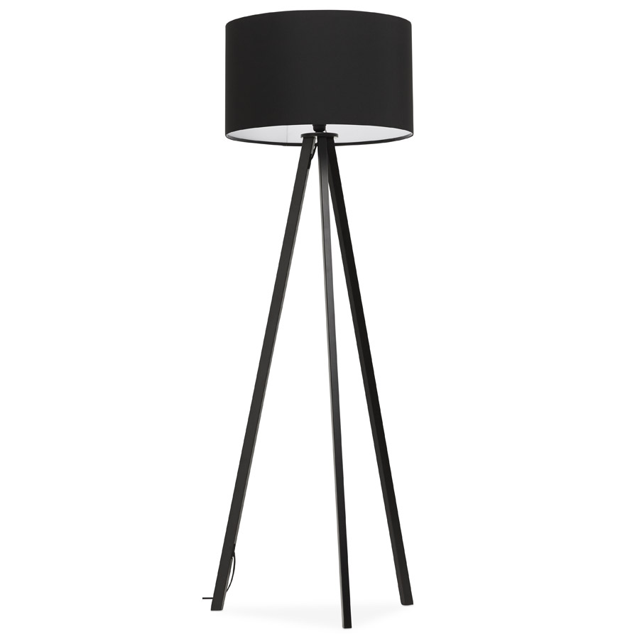 Kokoon Design SPRING' Tripod Floor Lamp With Black Lampshade And 3 Black Legs