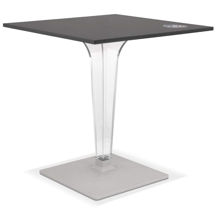 Kokoon Design Square Patio Table 'LIMPID' Black Indoor/outdoor - 68x68 Cm