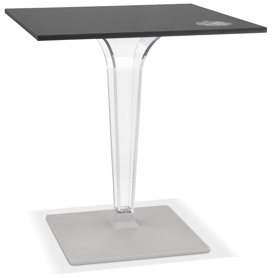 kokoon design Square patio table 'LIMPID' black indoor/outdoor - 68x68 cm