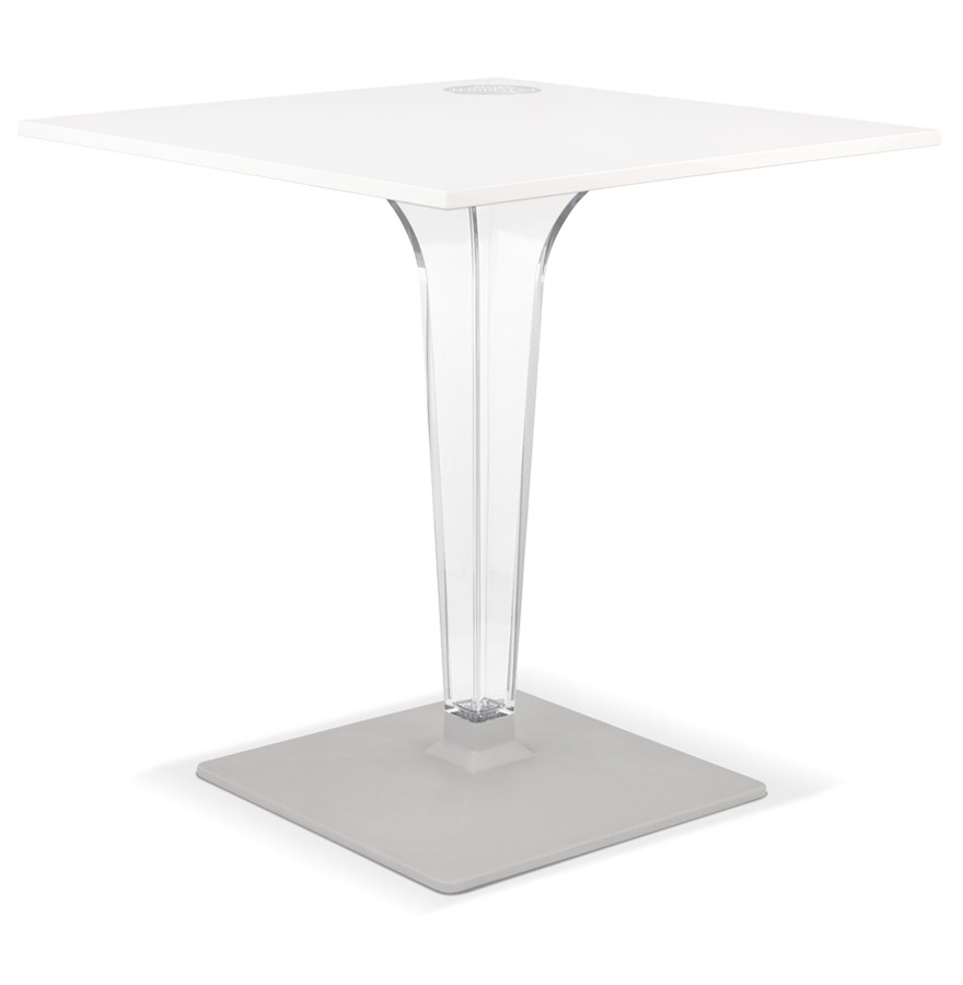 Kokoon Design Square Patio Table 'LIMPID' White Indoor/outdoor - 68x68 Cm