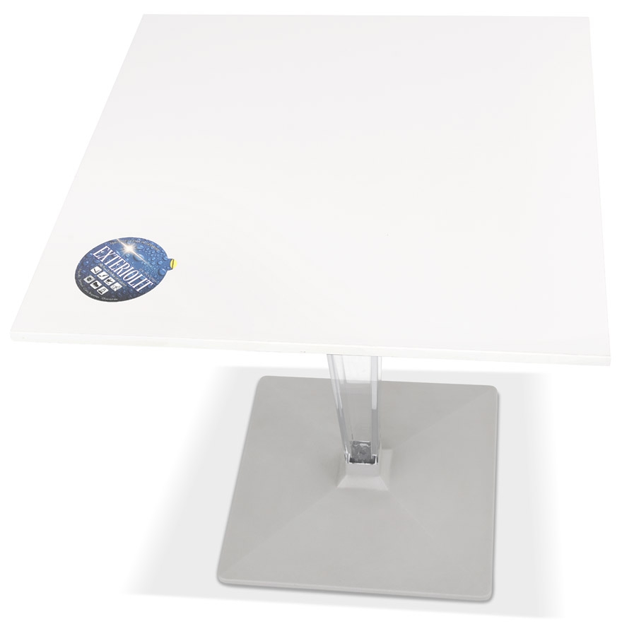 Kokoon Design Square Patio Table 'LIMPID' White Indoor/outdoor - 68x68 Cm