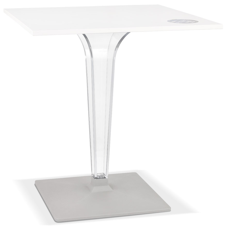 kokoon design Square patio table 'LIMPID' white indoor/outdoor - 68x68 cm