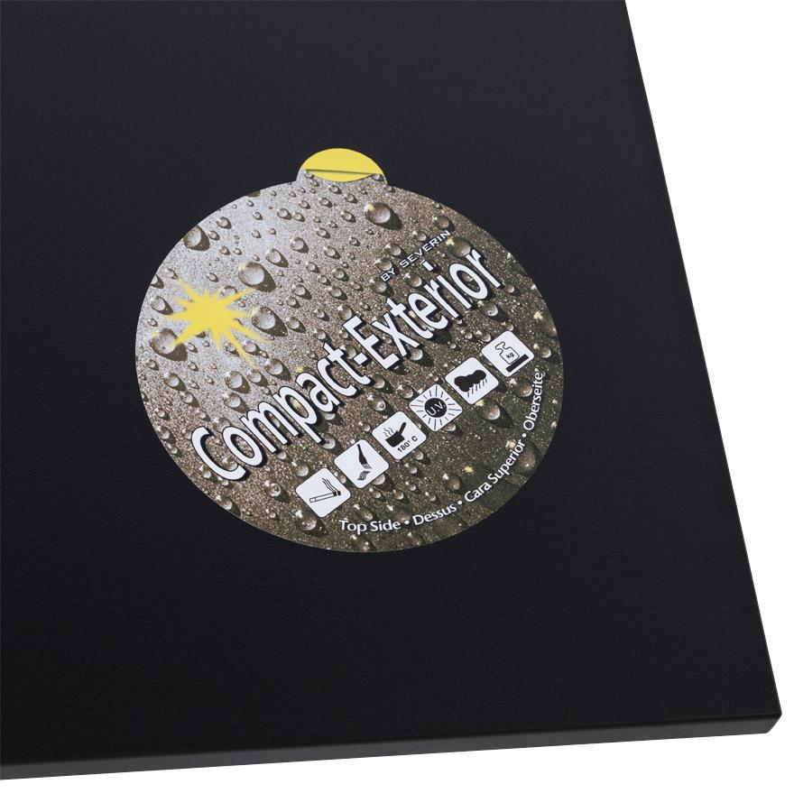 Kokoon Design Square 'PLANO' Table Top 60x60cm Black In Compressed Resin