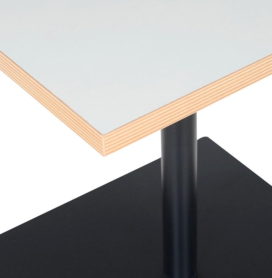 Kokoon Design Square Table 'FUSION SQUARE' White And Black Structure - 80x80 Cm