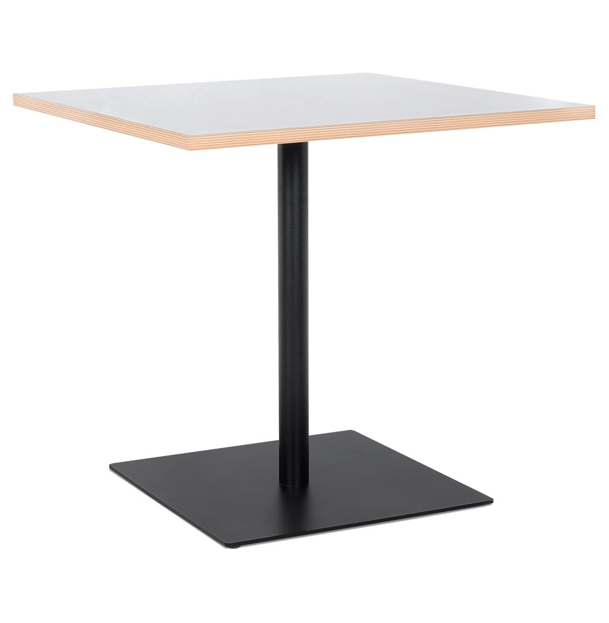 kokoon design Square table 'FUSION SQUARE' white and black structure - 80x80 cm