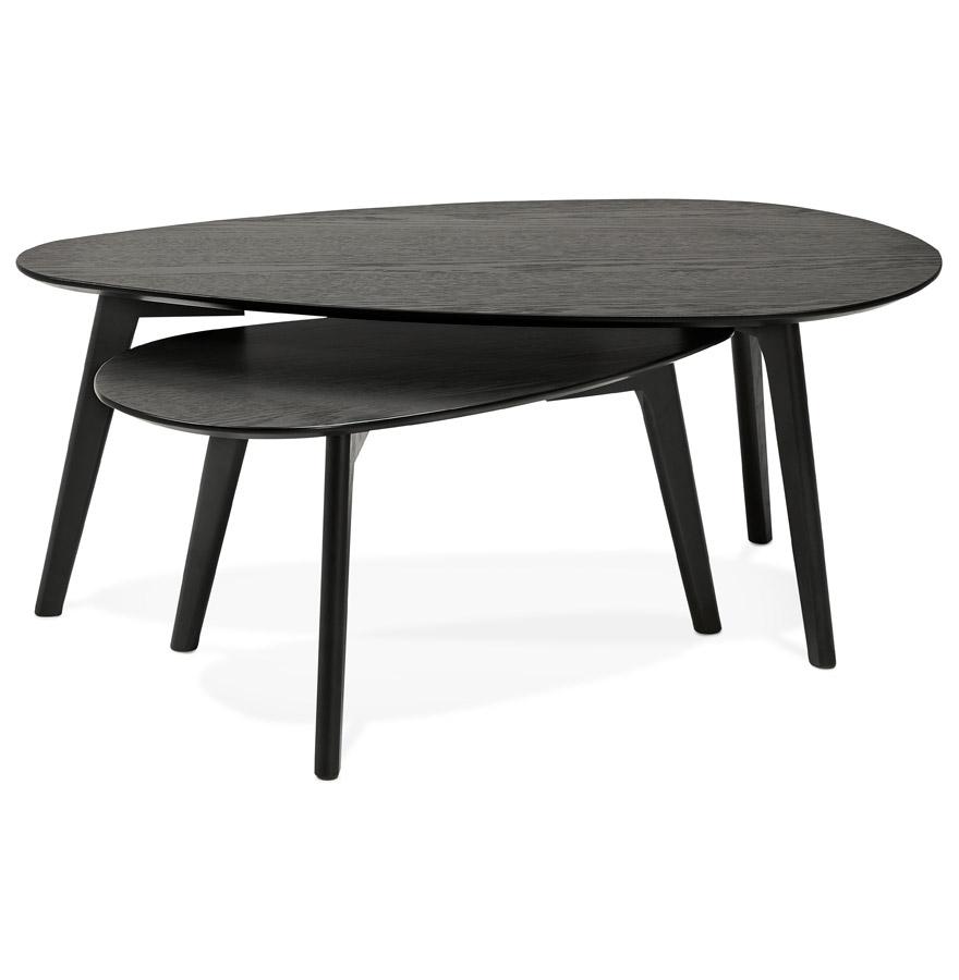 Kokoon Design STOKOLM' Designer Nesting Tables In Black Wood