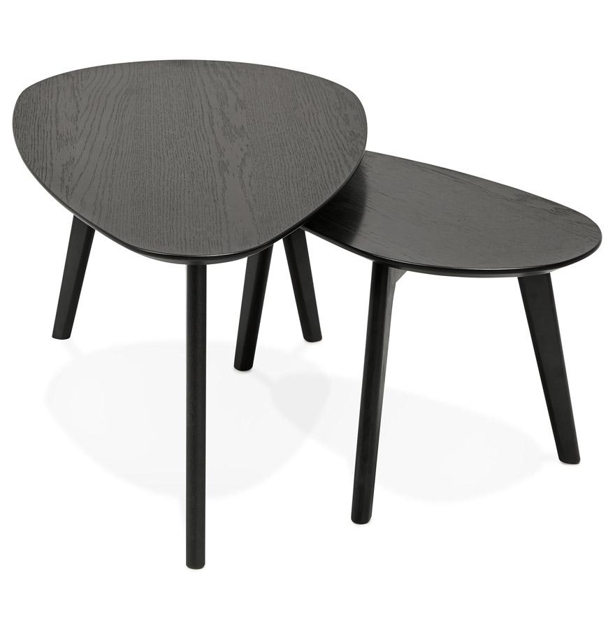 Kokoon Design STOKOLM' Designer Nesting Tables In Black Wood