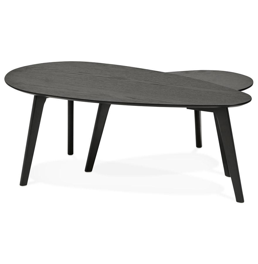 Kokoon Design STOKOLM' Designer Nesting Tables In Black Wood