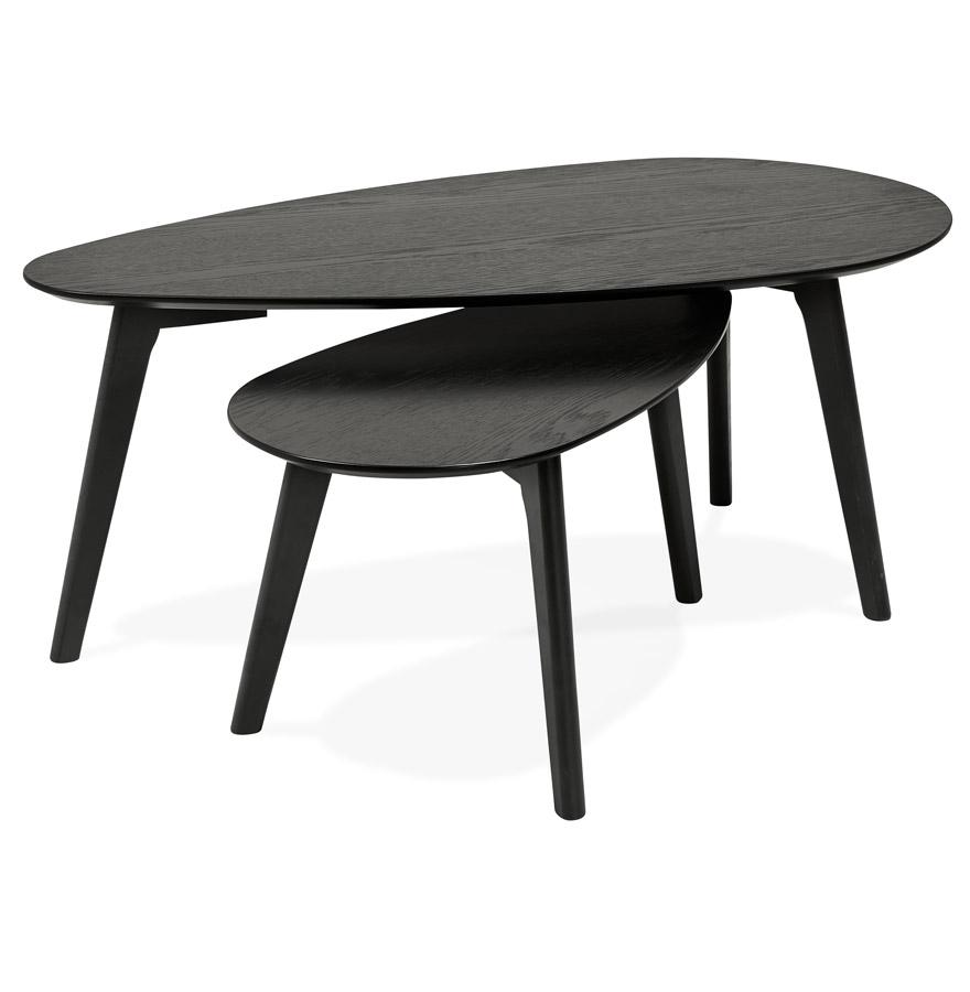 kokoon design STOKOLM' designer nesting tables in black wood