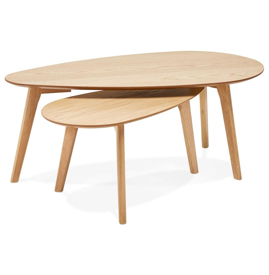 Kokoon Design STOKOLM' Designer Nesting Tables In Natural Finish Wood