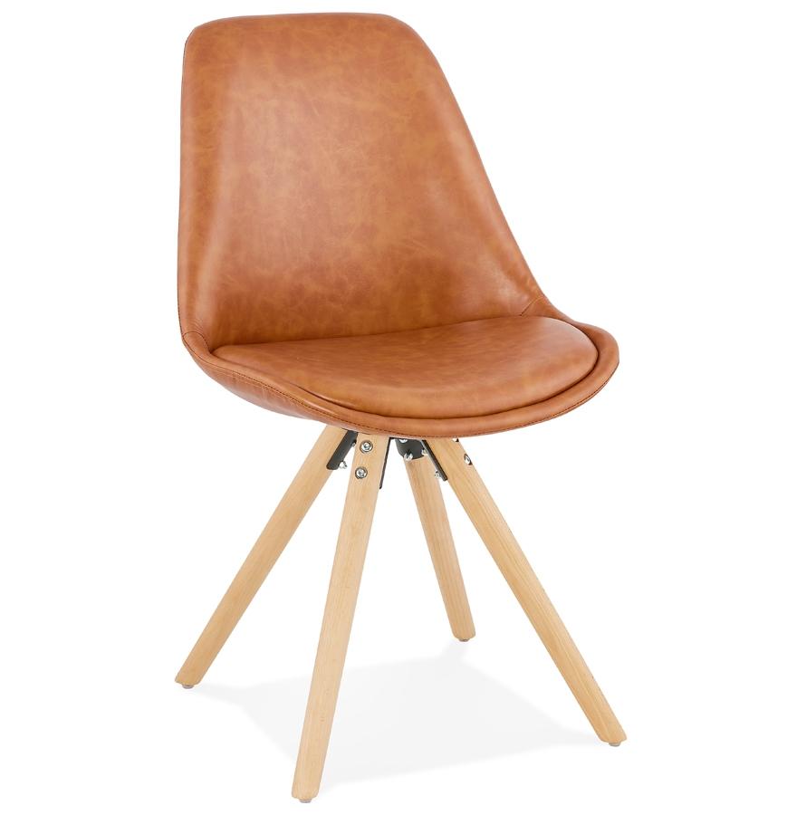 kokoon design STREET' designer chair in brown synthetic material