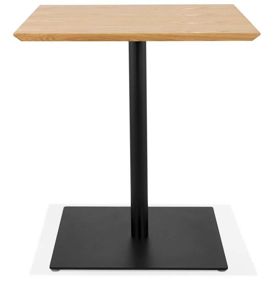 Kokoon Design SUMO' Designer Square Table In Natural Finish Wood And Black Metal - 70x70 Cm
