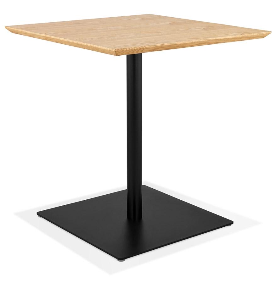 Kokoon Design SUMO' Designer Square Table In Natural Finish Wood And Black Metal - 70x70 Cm