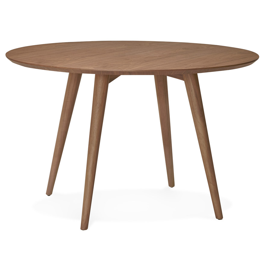 kokoon design SWEDY' round dining table in Scandinavian style walnut wood - Ø 120 cm