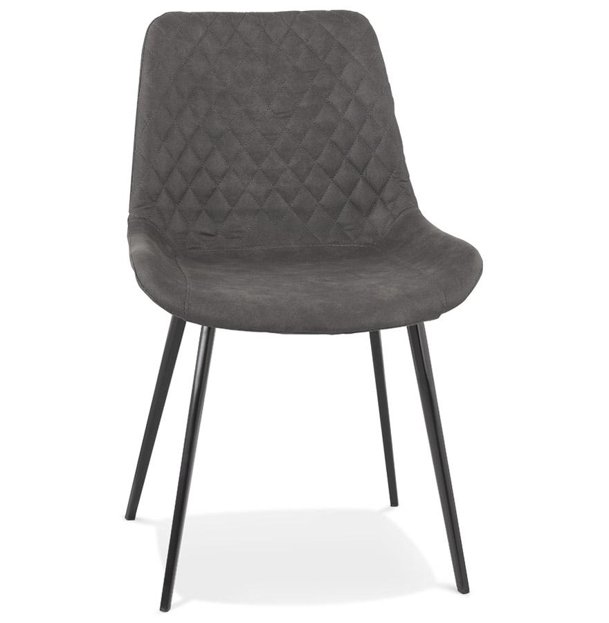 kokoon design TAICHI' design chair in dark gray microfiber and black metal legs
