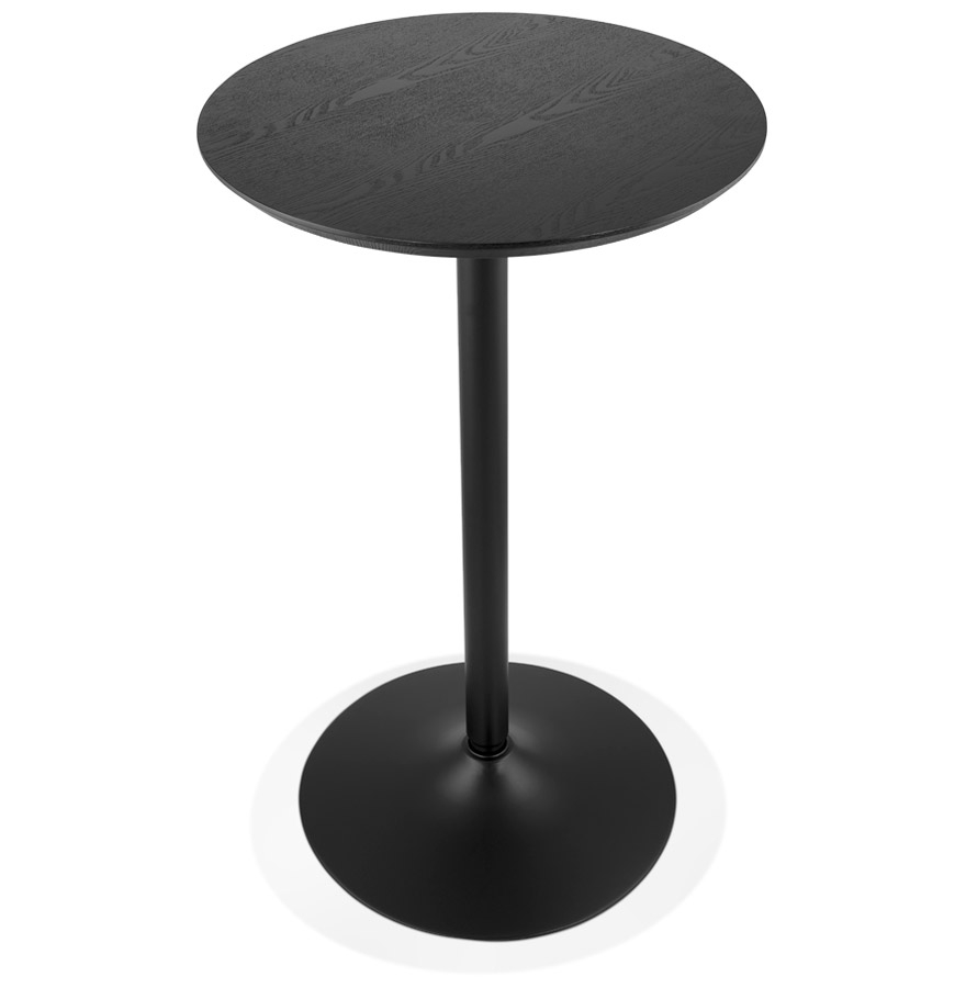 Kokoon Design TAMAGO' Round High Table In Wood And Black Metal - Ø 60 Cm