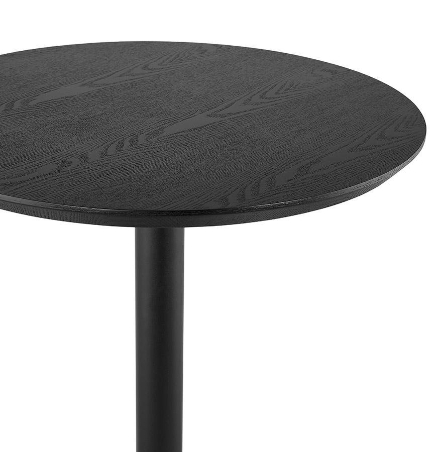 Kokoon Design TAMAGO' Round High Table In Wood And Black Metal - Ø 60 Cm