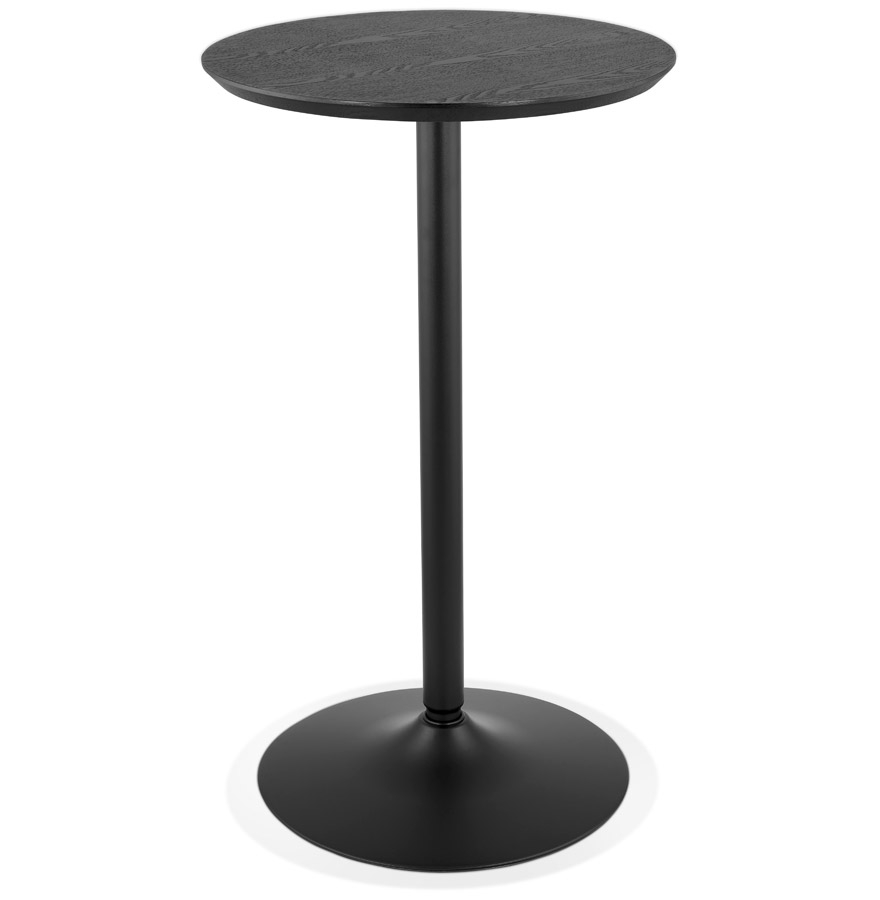 kokoon design TAMAGO' round high table in wood and black metal - Ø 60 cm