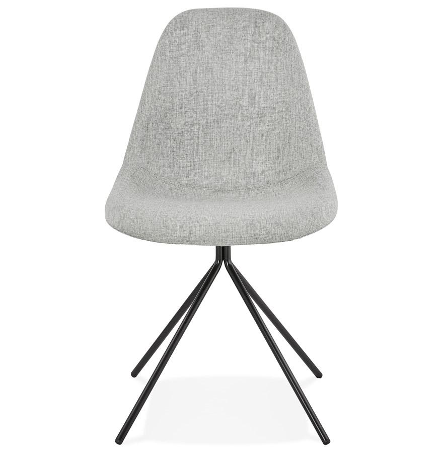 Kokoon Design TAMARA' Designer Chair In Gray Fabric With Black Metal Base
