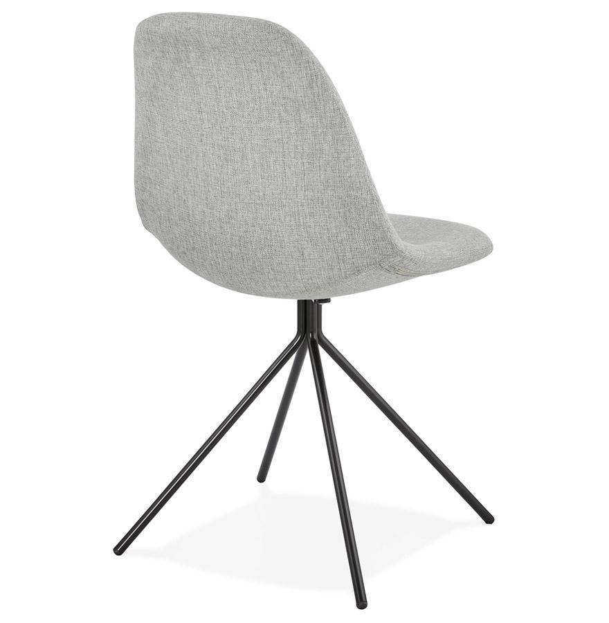 Kokoon Design TAMARA' Designer Chair In Gray Fabric With Black Metal Base