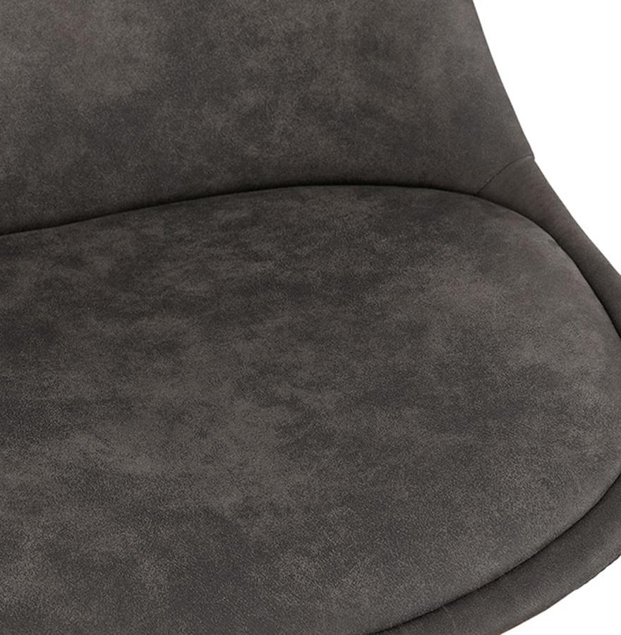 Kokoon Design TAO' Bar Stool In Gray Microfiber And Black Metal Legs