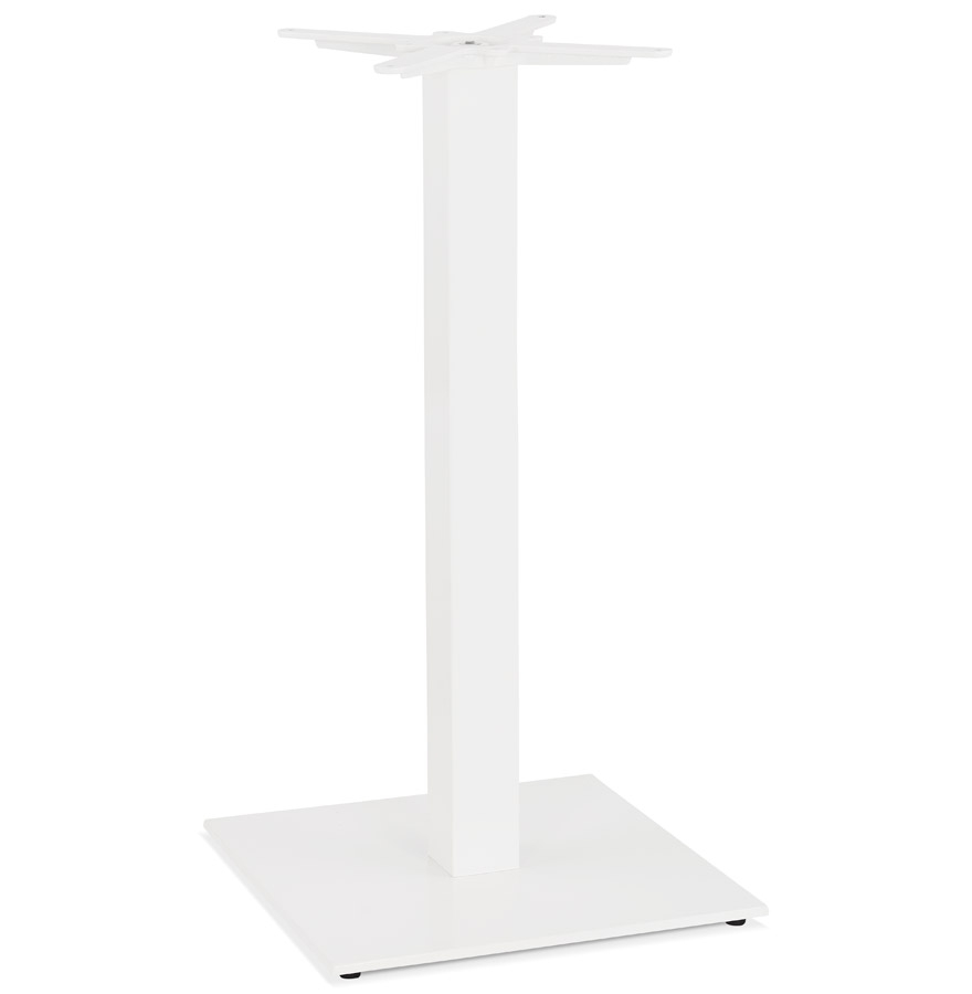 kokoon design TOWER' 110 square table leg in white metal indoor/outdoor