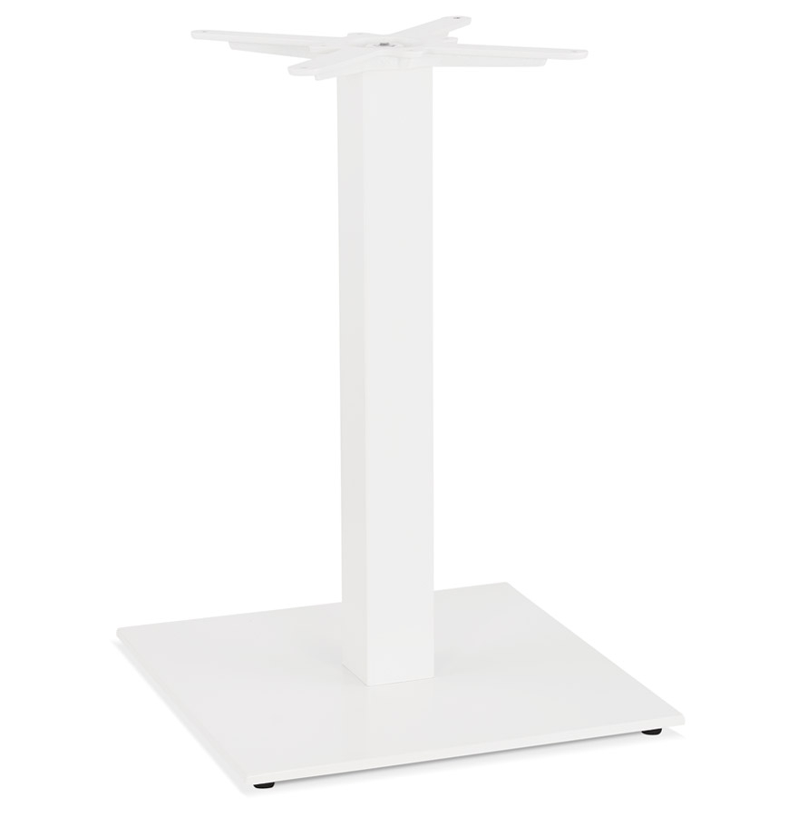 kokoon design TOWER' 75 square table leg in white metal indoor/outdoor