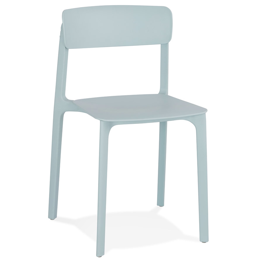 kokoon design TROPICAL' stackable indoor/outdoor chair in pastel blue plastic