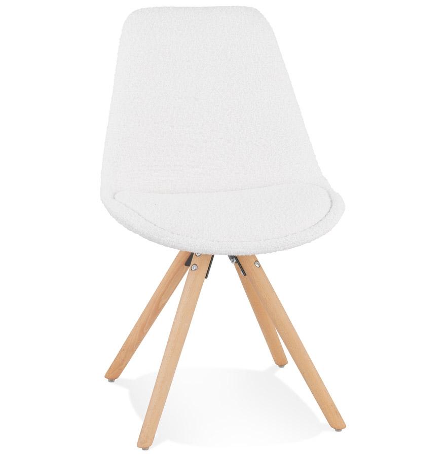 kokoon design VALENTINE' designer chair in white pilled fabric Scandinavian style