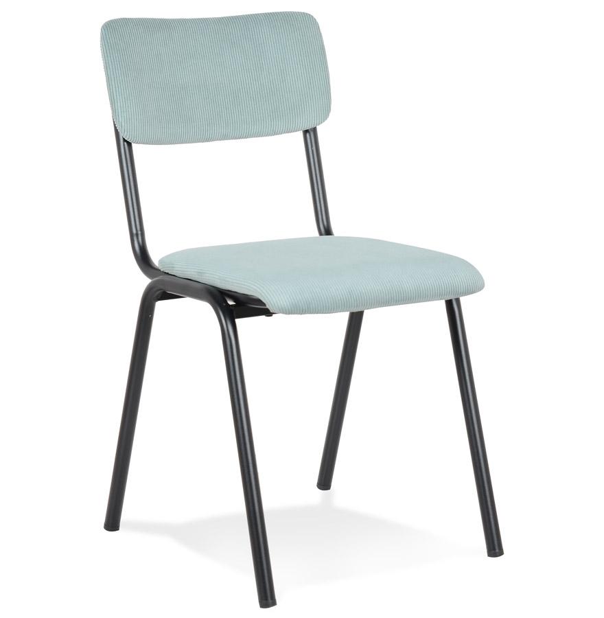 kokoon design VANINA' kitchen chair in blue ribbed fabric