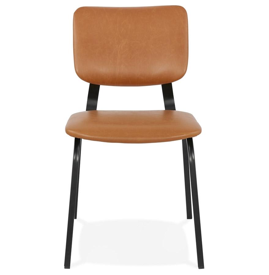 Kokoon Design Vintage Brown 'MELODY' Chair With Black Metal Structure