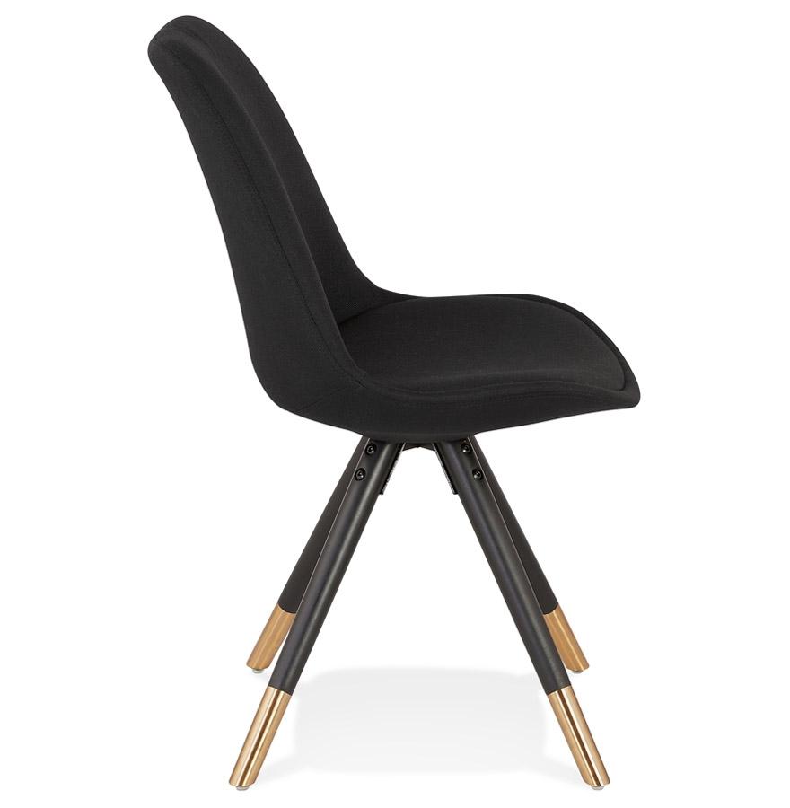 Kokoon Design Vintage 'POPI' Chair In Fabric And Black Wood
