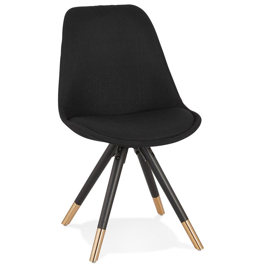 kokoon design Vintage 'POPI' chair in fabric and black wood
