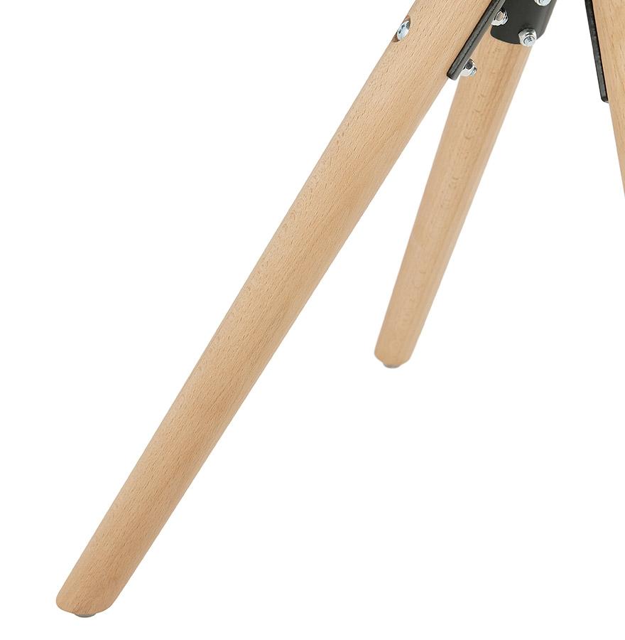 Kokoon Design Vintage 'RICKY' Chair In Houndstooth Fabric And Natural Wood Legs