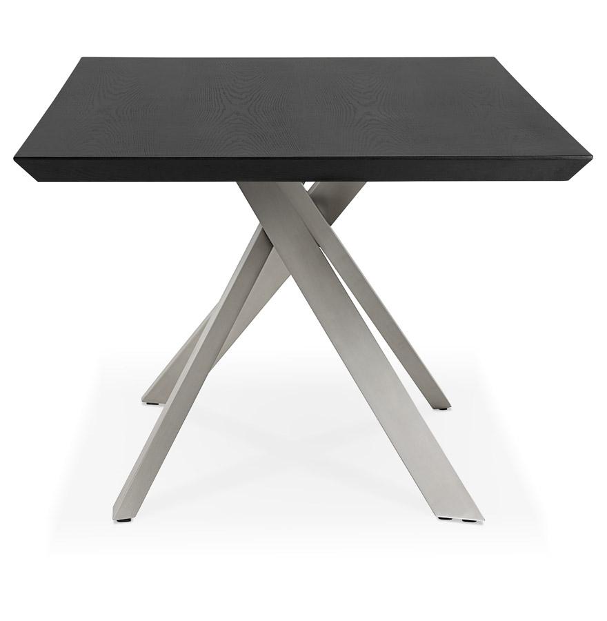 Kokoon Design WALABY' Designer Dining Table In Black Wood With Central Metal Leg - 200x100 Cm
