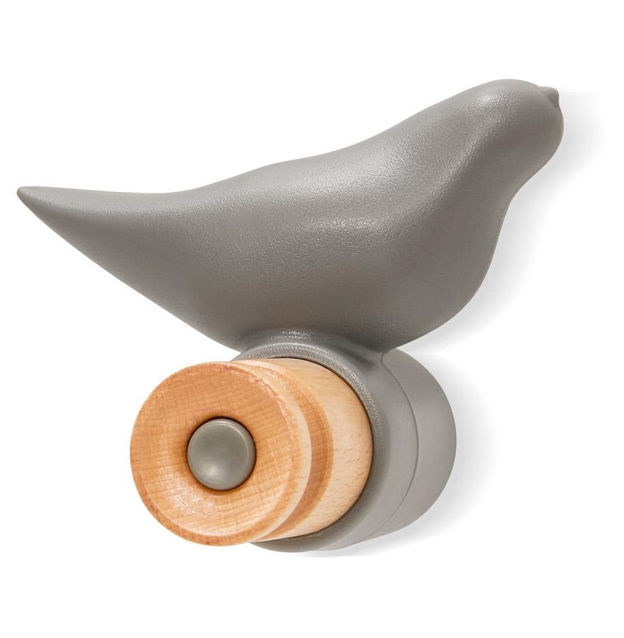 kokoon design Wall coat rack gray 'MOANO' design coat hook in the shape of a bird