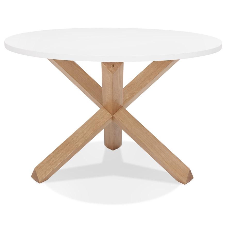 kokoon design White and solid oak 'MARVEL' design round table - Ø 120 cm kokoon design White and solid oak 'MARVEL' design round table - Ø 120 cm