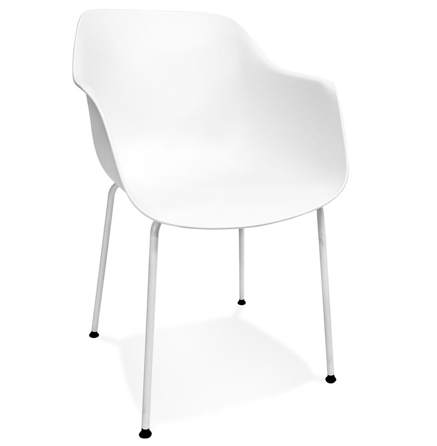 kokoon design White 'BACHO' indoor/outdoor chair with armrests