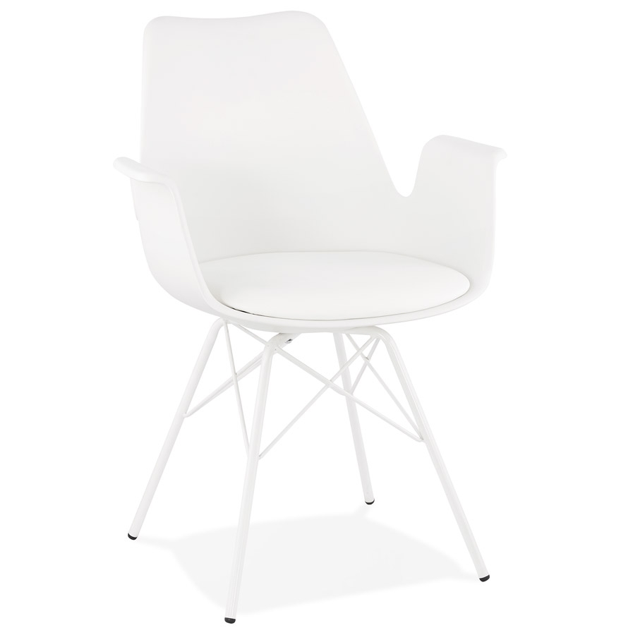 kokoon design White industrial style 'SALY' chair with armrests kokoon design White industrial style 'SALY' chair with armrests