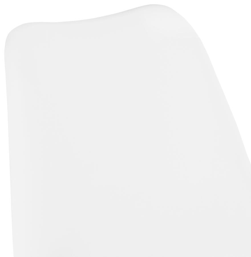 Kokoon Design White 'LEMON' Designer Bar Stool With Black Metal Leg