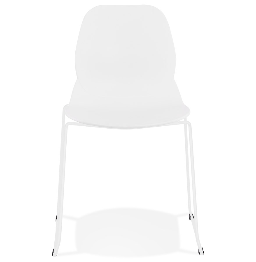 Kokoon Design White 'NUMERIK' Designer Chair With White Metal Legs