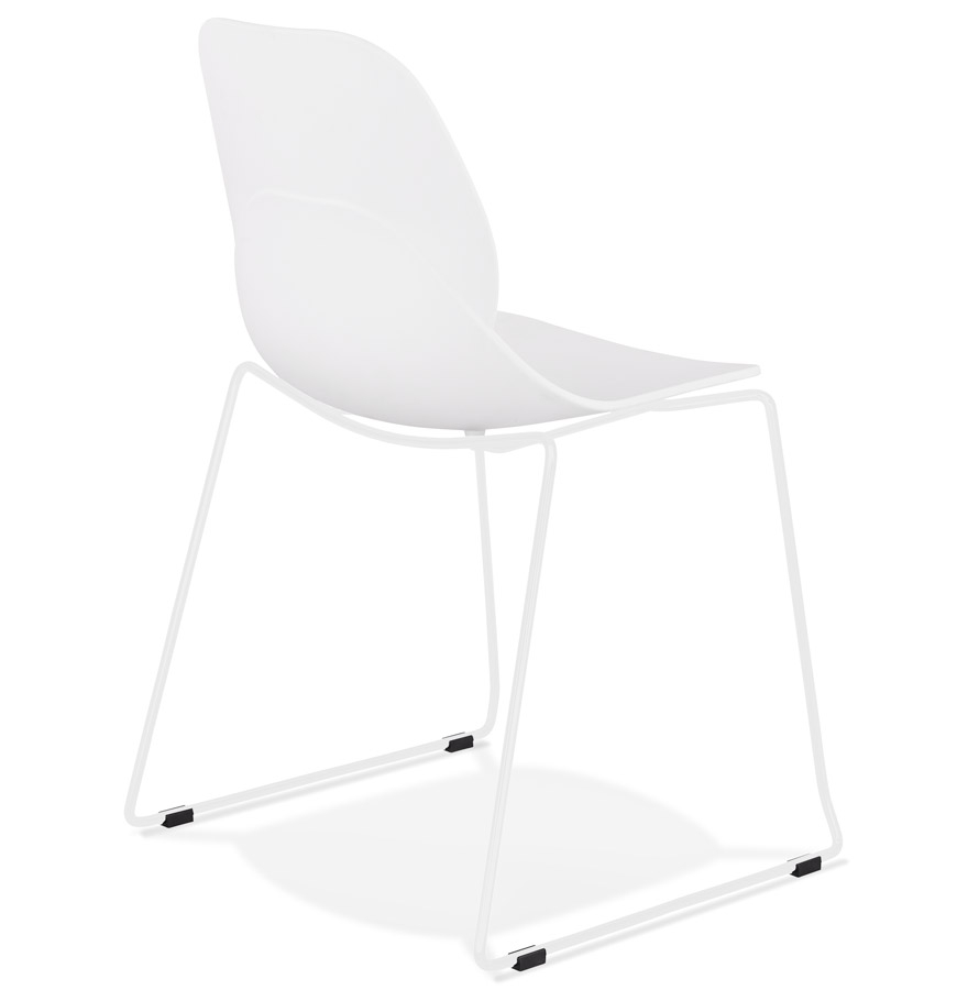 Kokoon Design White 'NUMERIK' Designer Chair With White Metal Legs