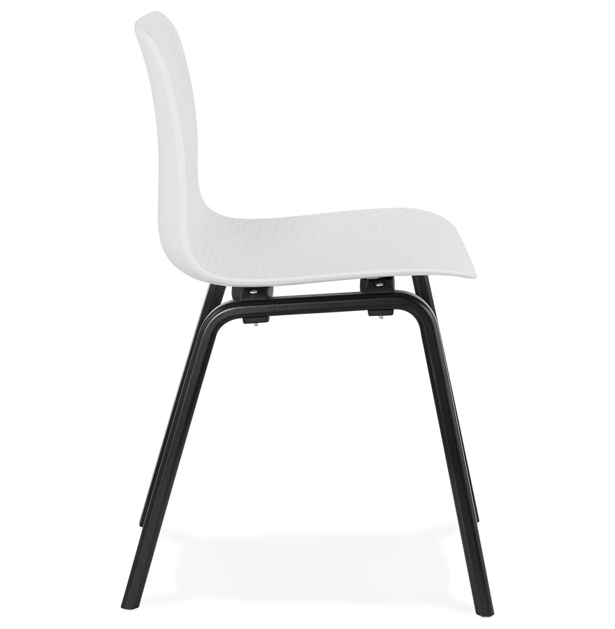 Kokoon Design White 'PACIFIK' Designer Chair With Black Wooden Legs