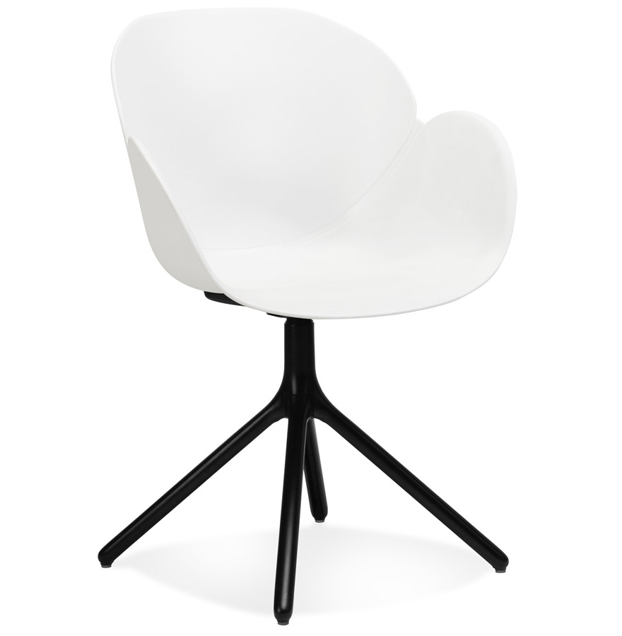 kokoon design White plastic 'APODIS' chair with armrests