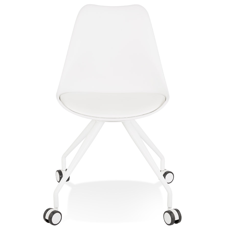 Kokoon Design White 'SKIN' Office Chair On Casters With White Metal Structure