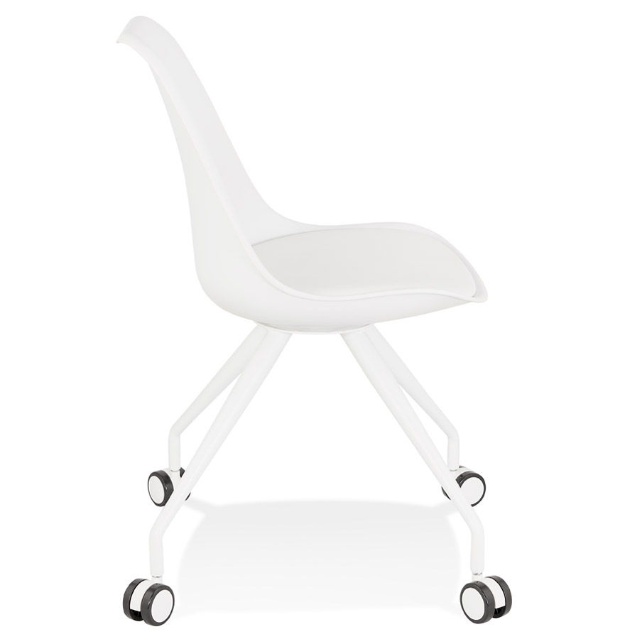 Kokoon Design White 'SKIN' Office Chair On Casters With White Metal Structure